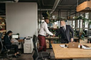Three People Working in the Office