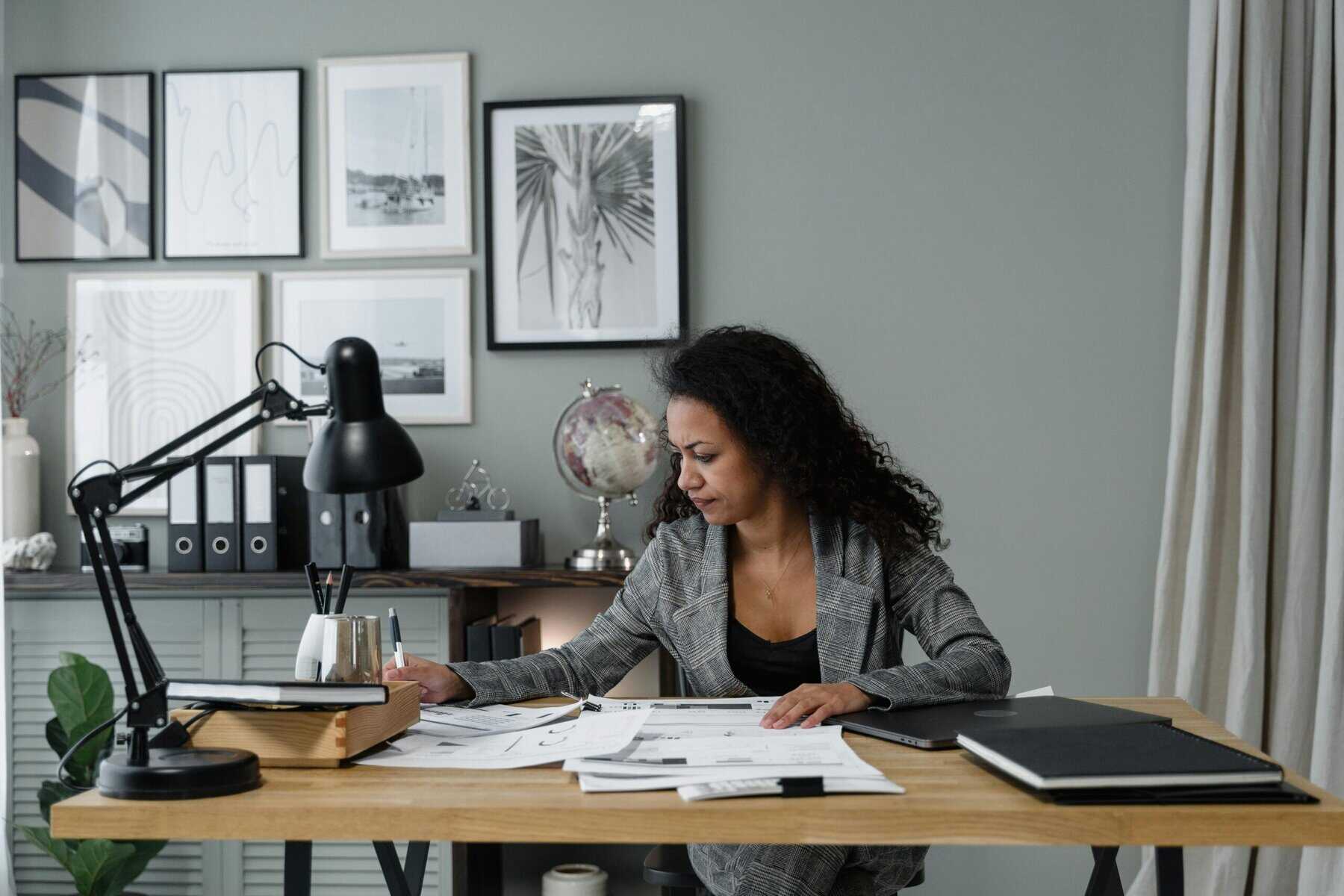 an employee managing the business cash flow planning