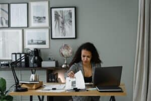 A Fractional CFO Sitting at the Table Working on Due Diligence